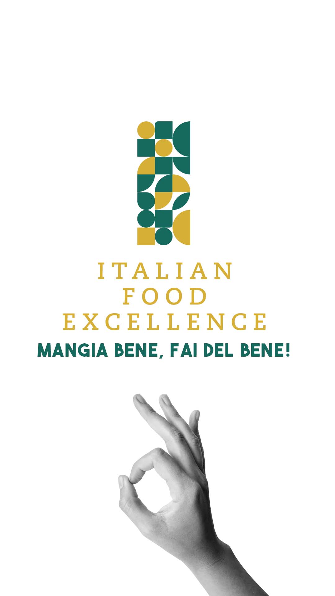 Italian food excellence - mangia bene, fai del bene